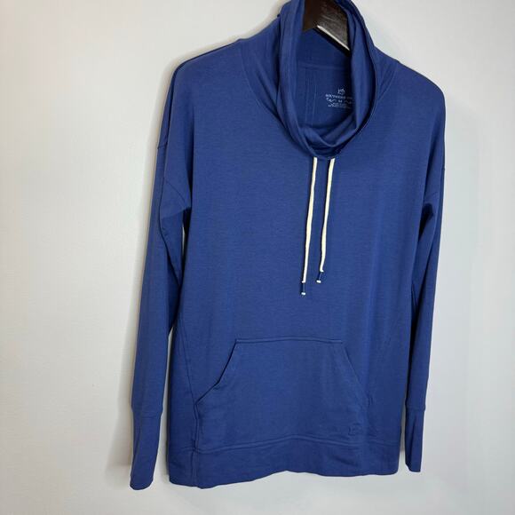 Southern Tide Scuba Cowl Neck Pullover Casual Blue Cotton Preppy Men's Sz Medium - Picture 6 of 9